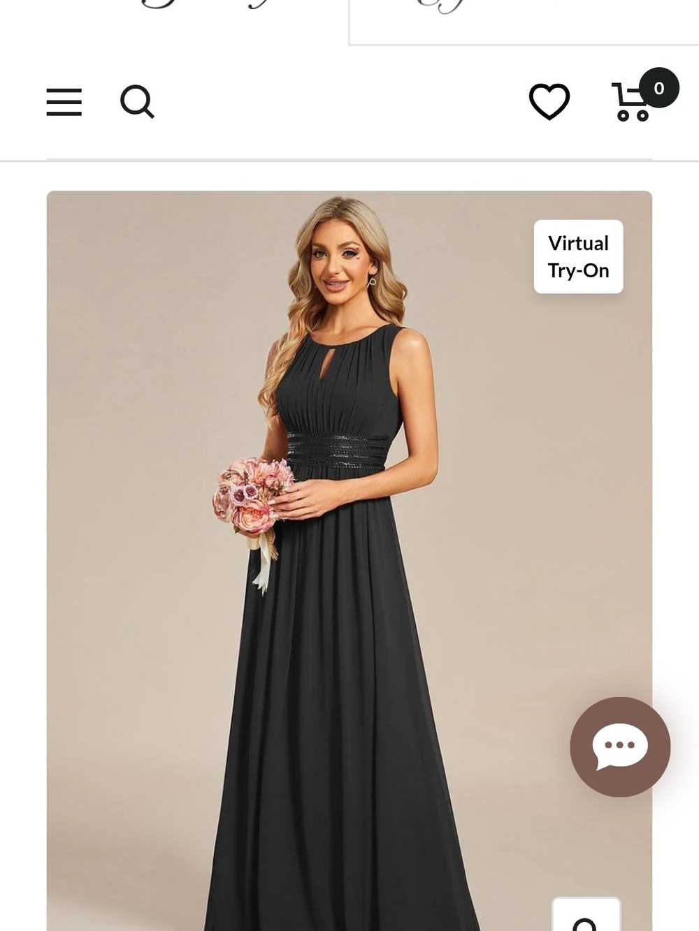 Ever Pretty Black Maxi Dress with Sequined Waist